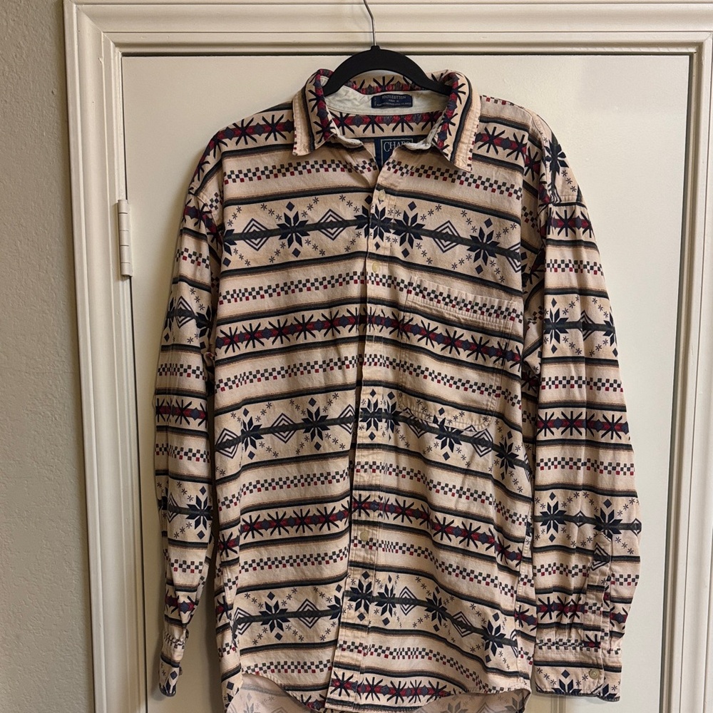 Ralph Lauren Chaps Multicolor Geometric Shirt